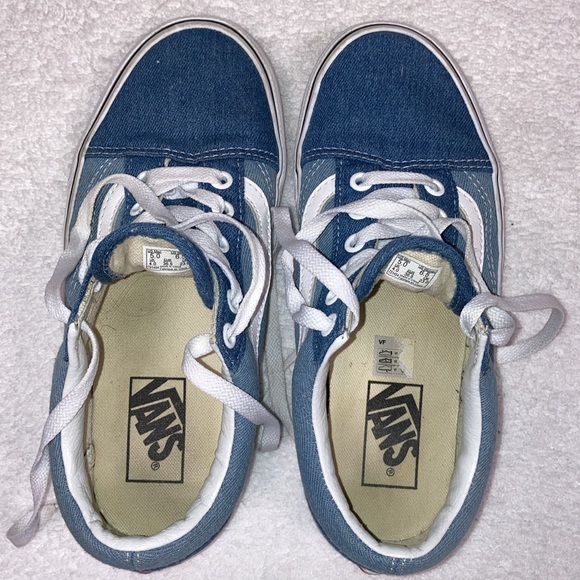 Vans Old Skool 'Denim' Acid Blue Skateboarding Shoes Women Size 6.5 men’s 5 - Picture 9 of 9